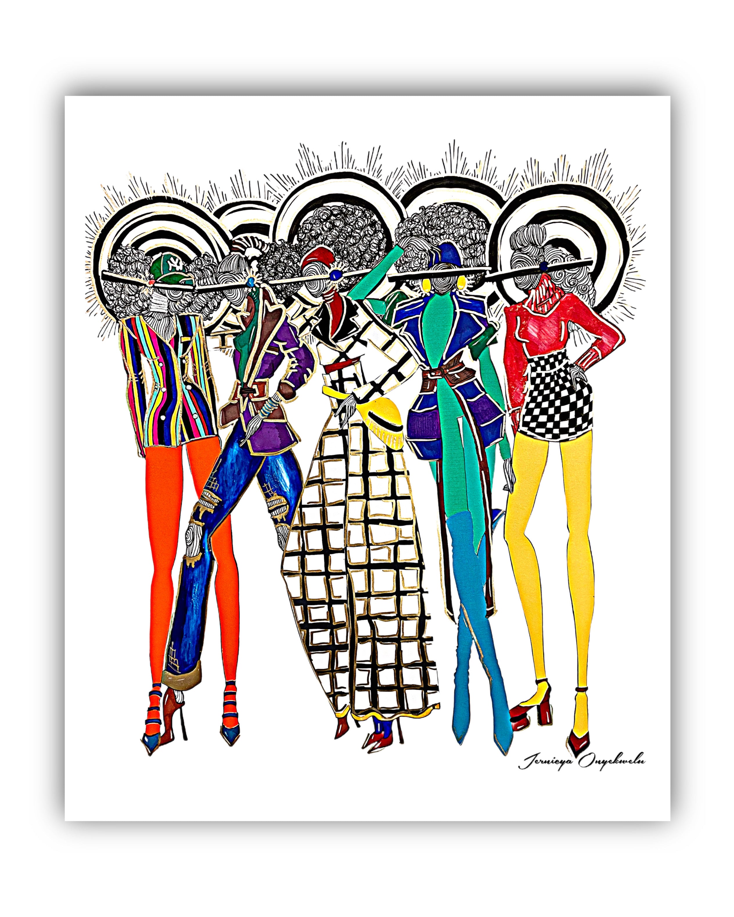 The Five Brown Women: On Target, On Point - Diptych 2